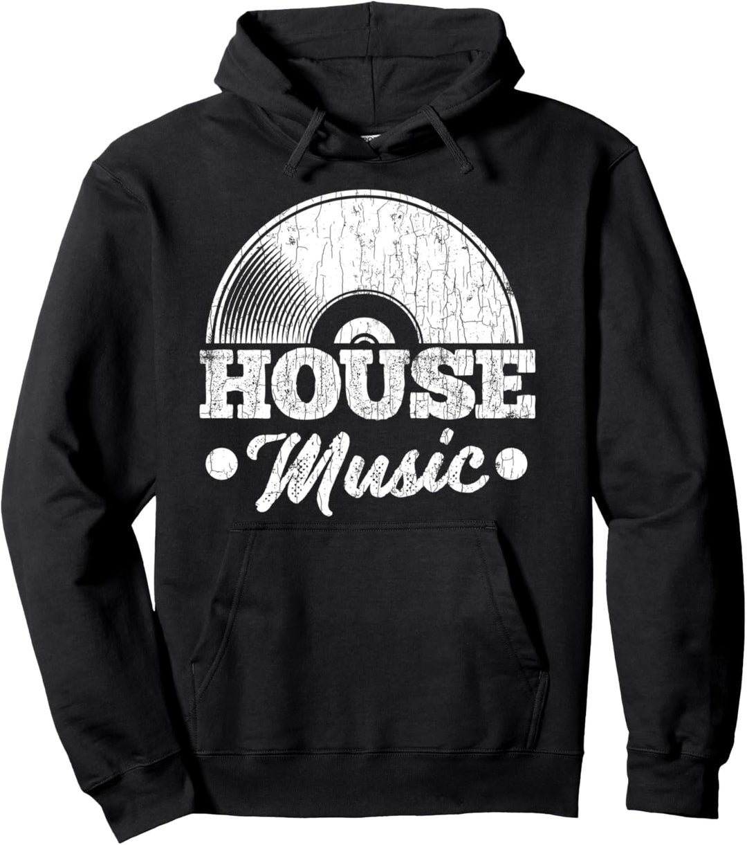 House Music Vinyl-Schallplatten-Grafik Pullover Hoodie