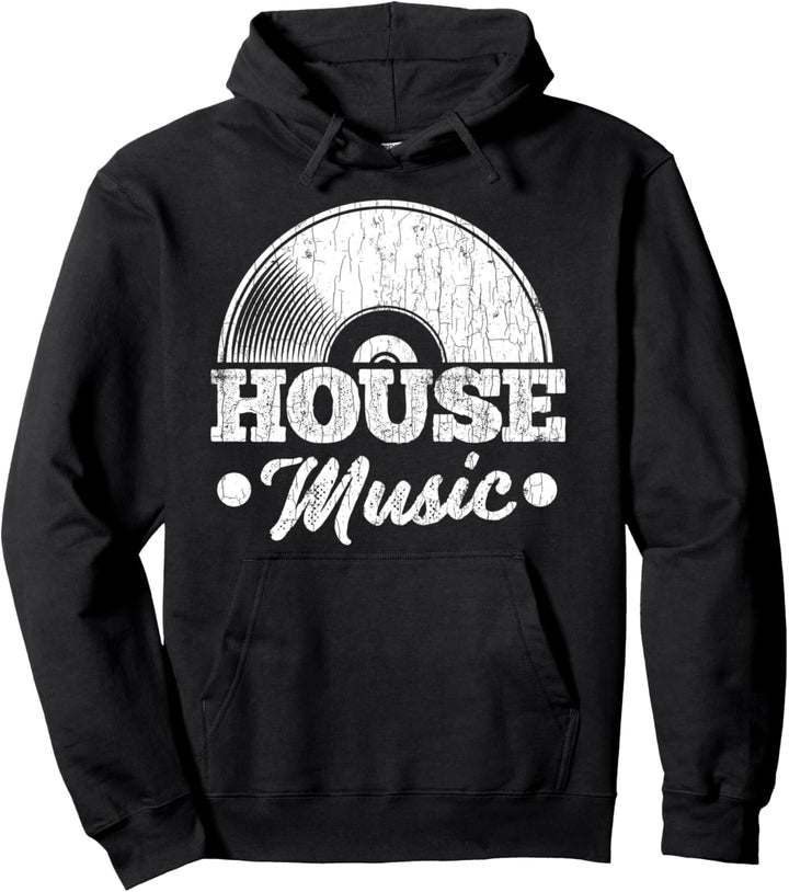 House Music Vinyl-Schallplatten-Grafik Pullover Hoodie