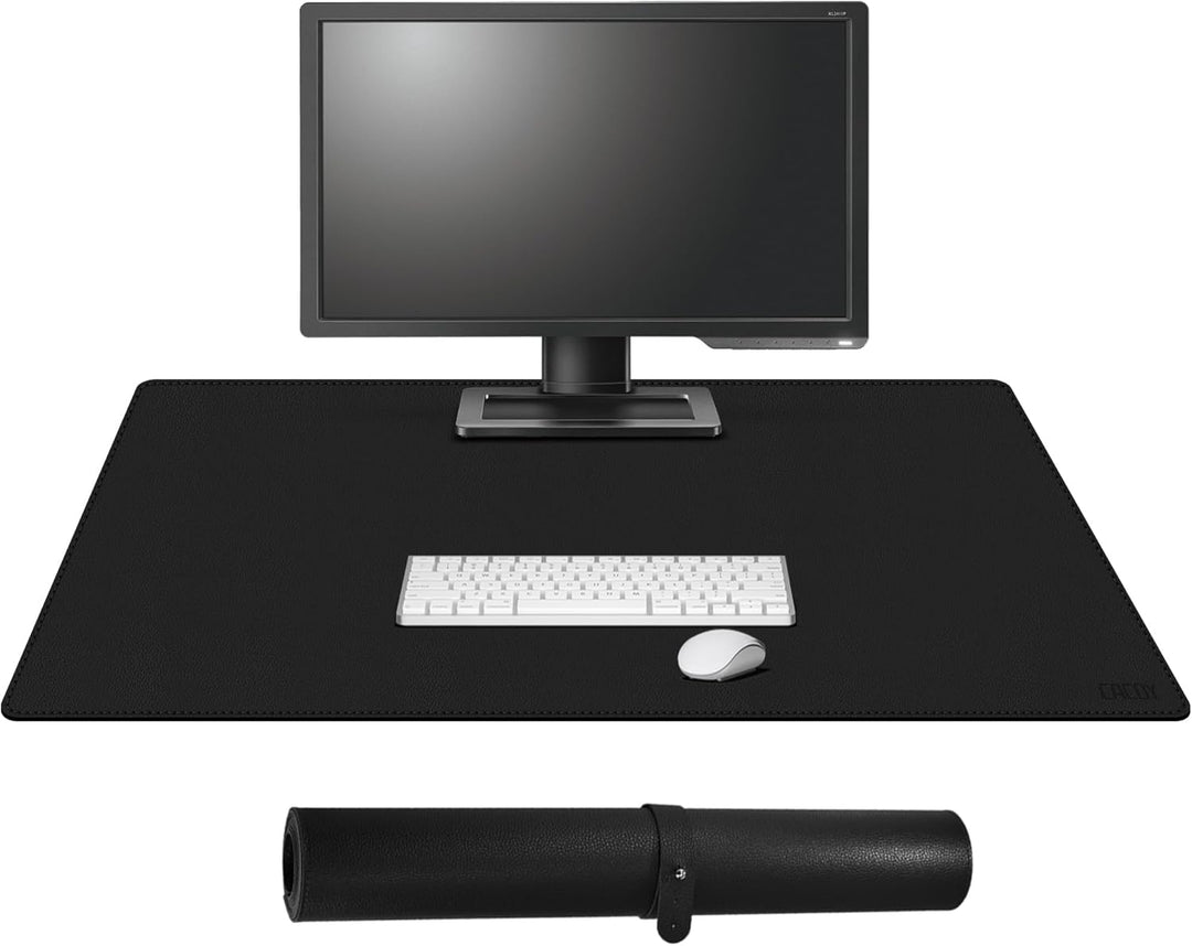 Cacoy Schreibtischunterlage PU Leder, 900x500 mm Schreibtisch Unterlage, Multifunktionales Schreibun