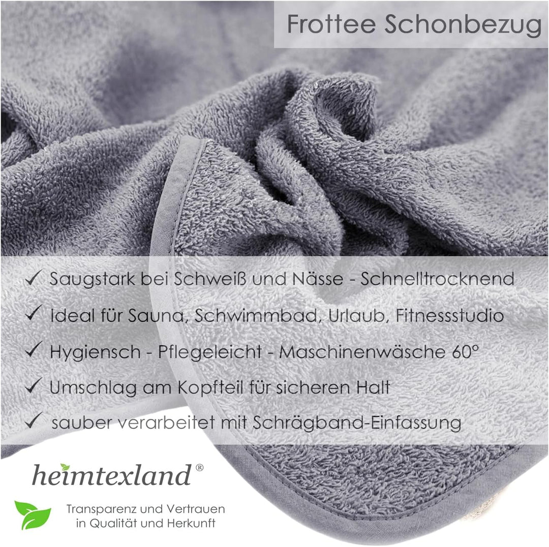 heimtexland ® Hochlehner Stuhlauflage Frottier Gartenstuhl Schonbezug Sauna Hygiene Handtuch Frottee