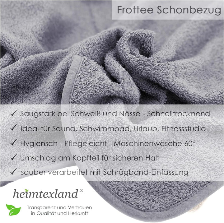 heimtexland ® Hochlehner Stuhlauflage Frottier Gartenstuhl Schonbezug Sauna Hygiene Handtuch Frottee