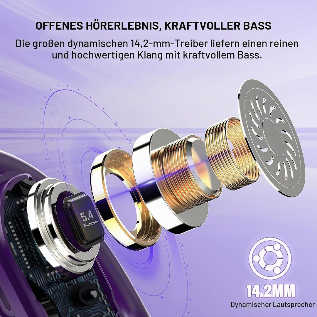 AI Kopfhörer Übersetzer, Echtzeit Sprachübersetzer Kopfhörer 164 Sprachen mit App, 6 Übersetzungsmod