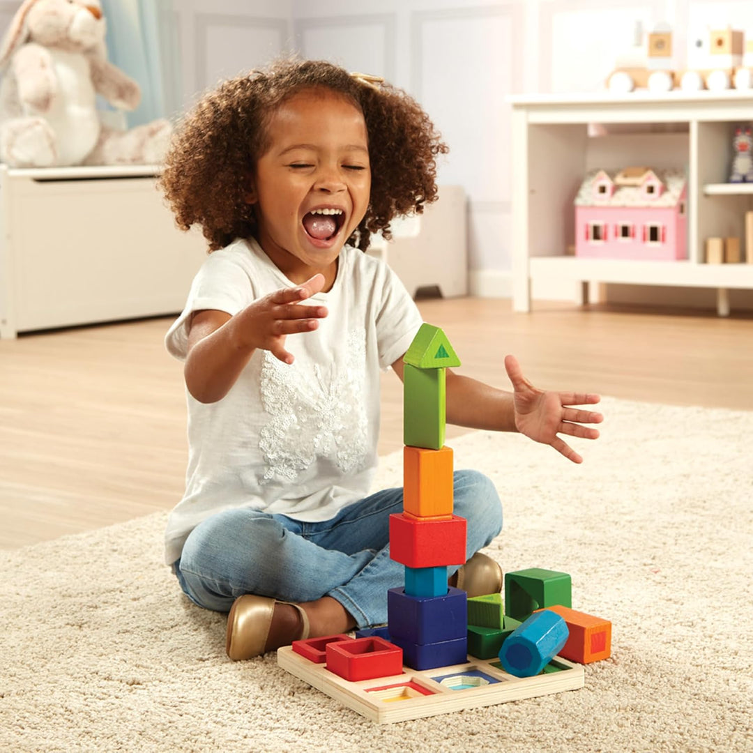 Melissa & Doug 10582 & Doug Sortierset für aufeinanderfolgende Formen (Holzspielzeug) Shape Sequence