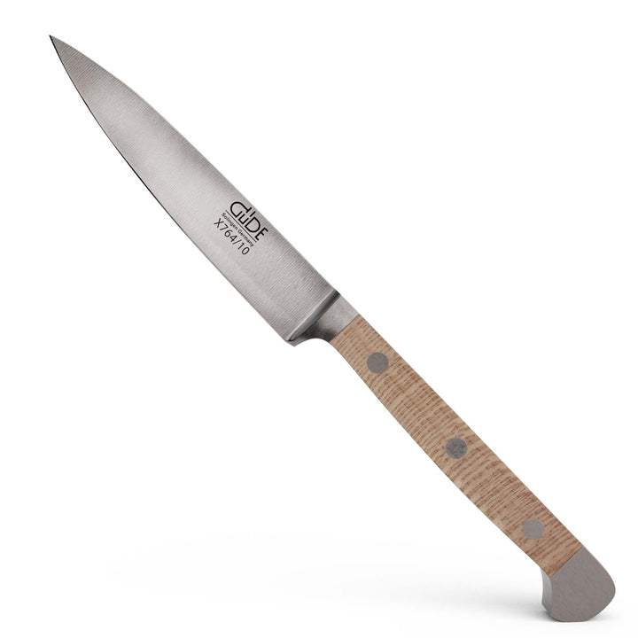GÜDE Solingen - Spickmesser geschmiedet, 10 cm, Platanenholz, ALPHA PLATANE, Office Messer, Doppelkr
