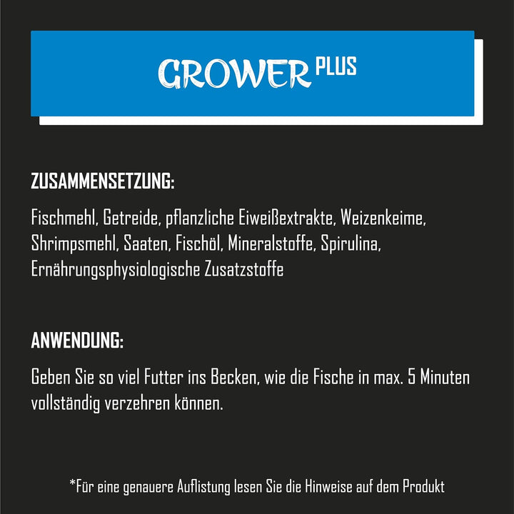 Tanoshi Koifutter - Grower Plus 15 kg 3mm | Schwimmendes Allein-Koifutter für maximales Koi-Wachstum