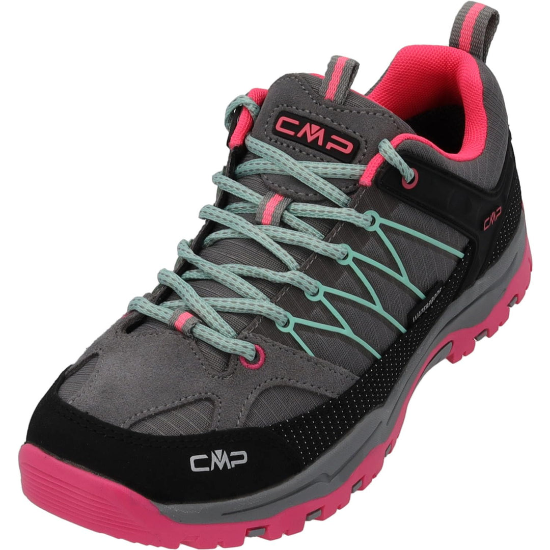 CMP Unisex Kinder Kids Rigel Low Trekking Shoes WpTrekking-Schuhe 28 EU Zementgrau Fluo Pink Cemento