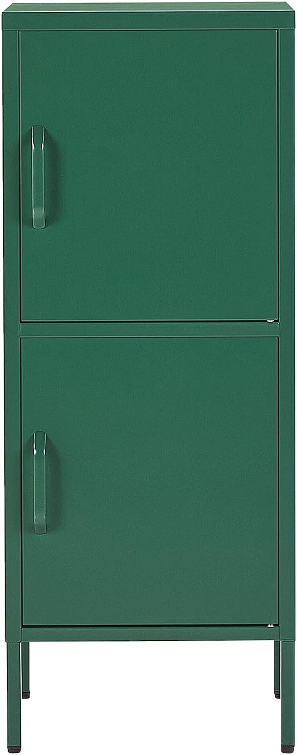 Aktenschrank mit 2 Türen 4 Ablagefächern Stahl grün Industrie Stil Huron
