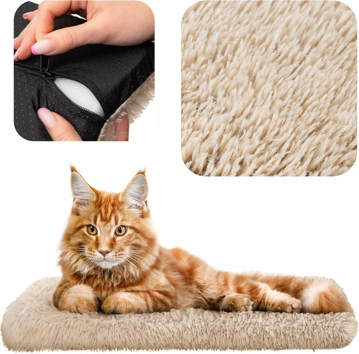 Katzen Fensterliege Fensterbank rutschfest - Katzenbett Fensterbank 60x25 cm - Weich & Kuschelig - F