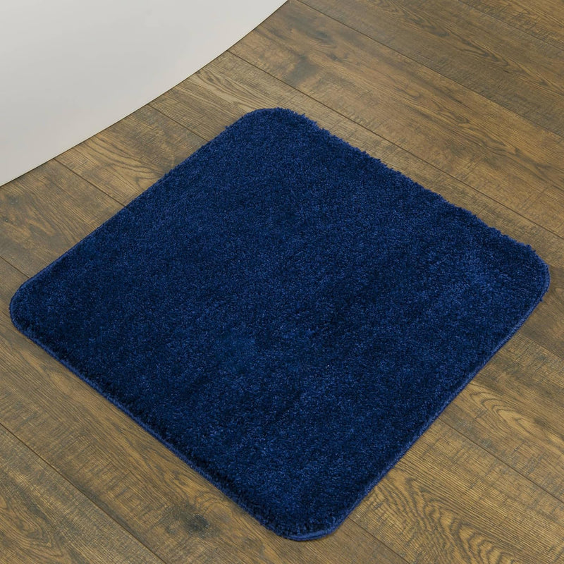 Sealskin Badteppich Angora, blau, 60 x 60 cm 60x60 cm Blau, 60x60 cm Blau