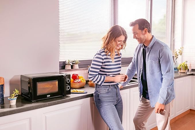 Beko MOC20100BFB Mikrowelle Solo 20 Liter, 700 W, Timer max. 30 min, 5 Stufen, Auftau- und Aufwärmfu