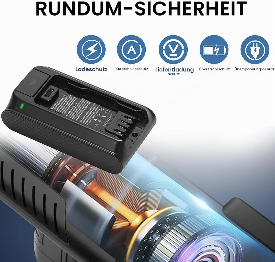 3000mAh 21.6V Akku-Ersatz kompatibel mit Shark XBTR625KSL/XBTR625KSLEU Serie kabelloser Staubsauger