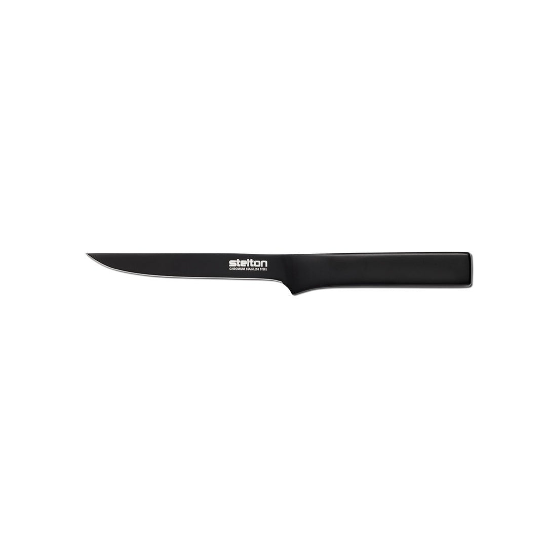 Stelton x-120-6 Pure Black Ausbeinmesser, Verchromter Edelstahl mit mattschwarzer Beschichtung, schw