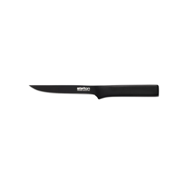 Stelton x-120-6 Pure Black Ausbeinmesser, Verchromter Edelstahl mit mattschwarzer Beschichtung, schw