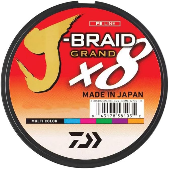 Daiwa Tresse 8 Brins J-Braid Grand X8-270m - PE.6 - D.0.35mm - R.36kg - Bleu - 12796135