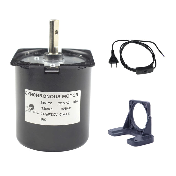 CHANCS 68KTYZ 220V 2,5RPM CW/CCW Drehmoment 100Kgf.cm Mini-Getriebe für niedrige Drehzahlen Eiserner