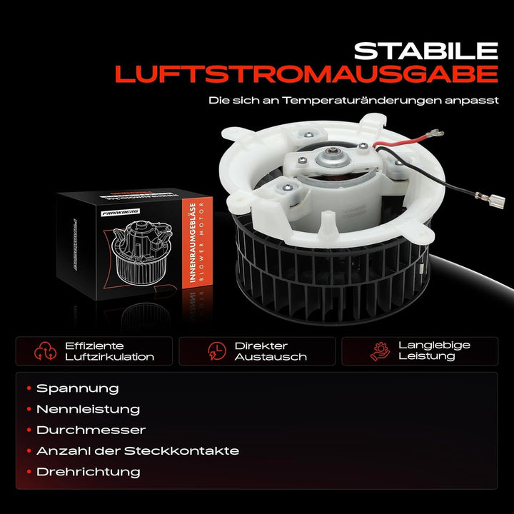 Frankberg Heizungsgebläse Gebläsemotor Kompatibel mit W210 E200 E230 E250 E280 E300 E320 1995-2002 S