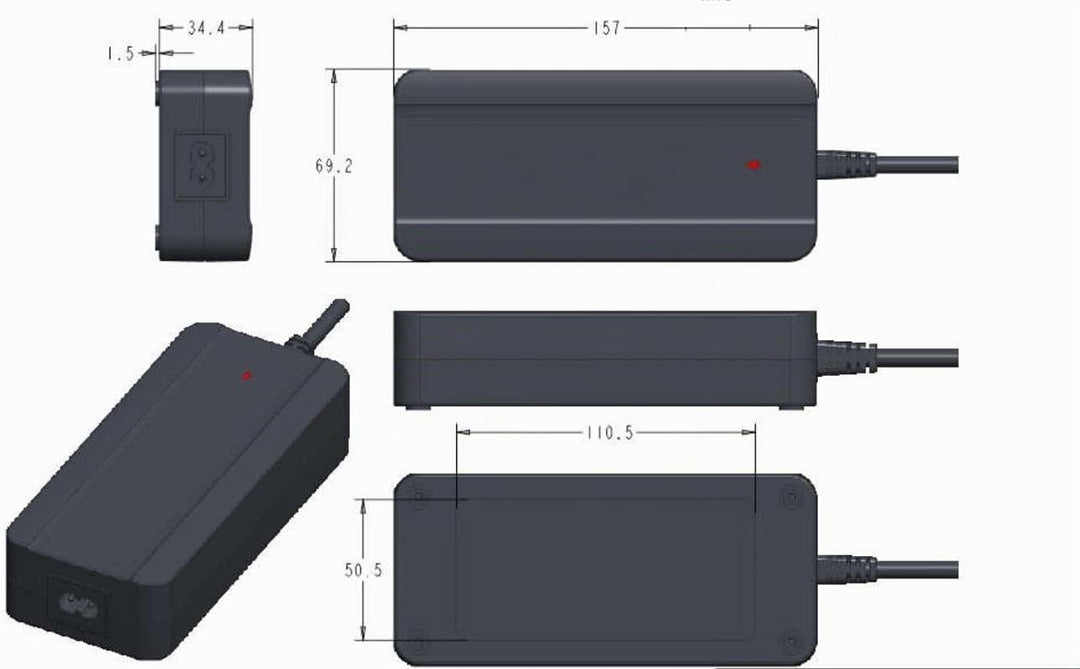 Enerpower Li-Ion Ladegerät 42V für Raleigh Leeds Dover Stoker Impulse System mit Akku 36V-37V XLR-4