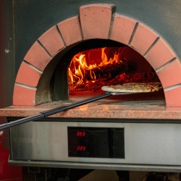 2er Set Pizzazubehör 14 Zoll / 35cm perforierter Schieber & 9 Zoll / 23cm Pizzaheber - Mit 120cm lan