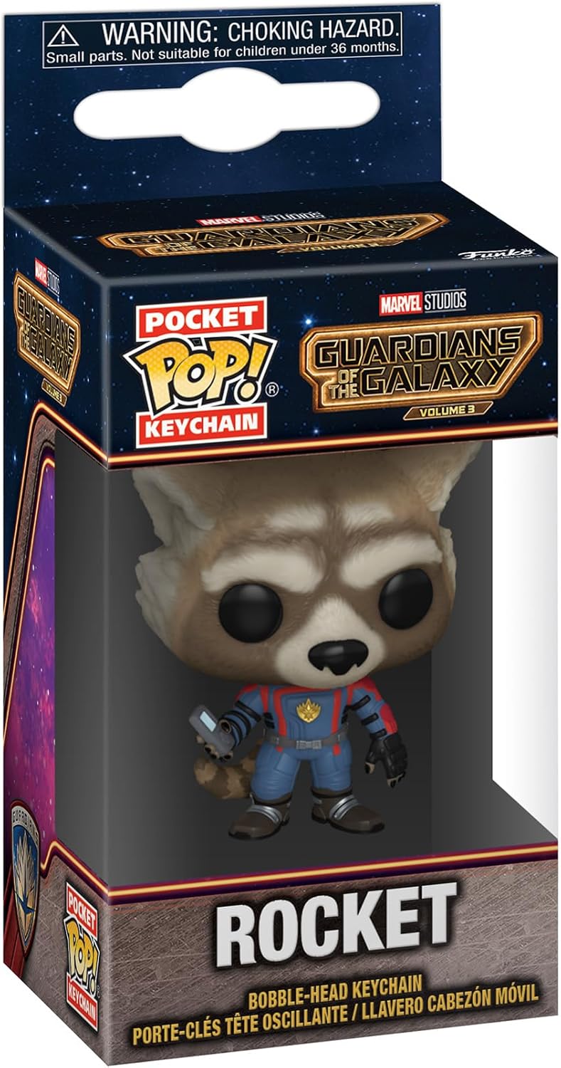 Funko Pop! Keychain: Marvel - Guardians of The Galaxy 3 - Rocket Raccoon - Neuartiger Schlüsselanhän