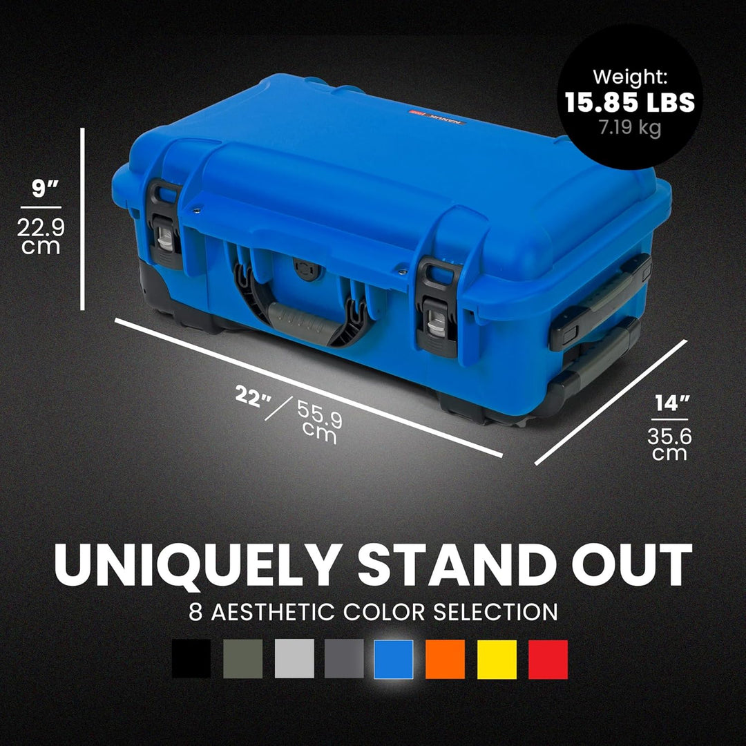 Nanuk 935 Wasserdichter Hartschalenkoffer leer - Mit Rädern - Blau Blau Leer, Blau Leer