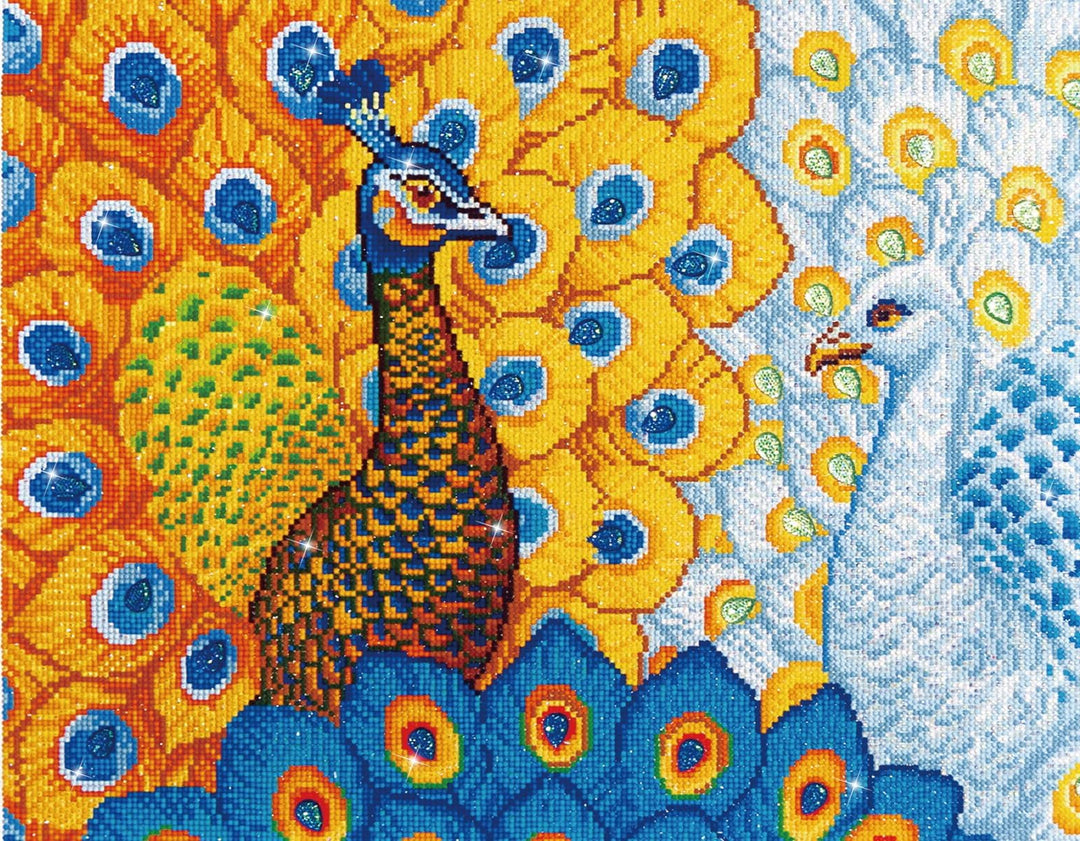Diamond Dotz DD12-014 Romantische Pfauen, ca. 57 x 49 cm gro?, Diamond Painting, Malen mit Diamanten
