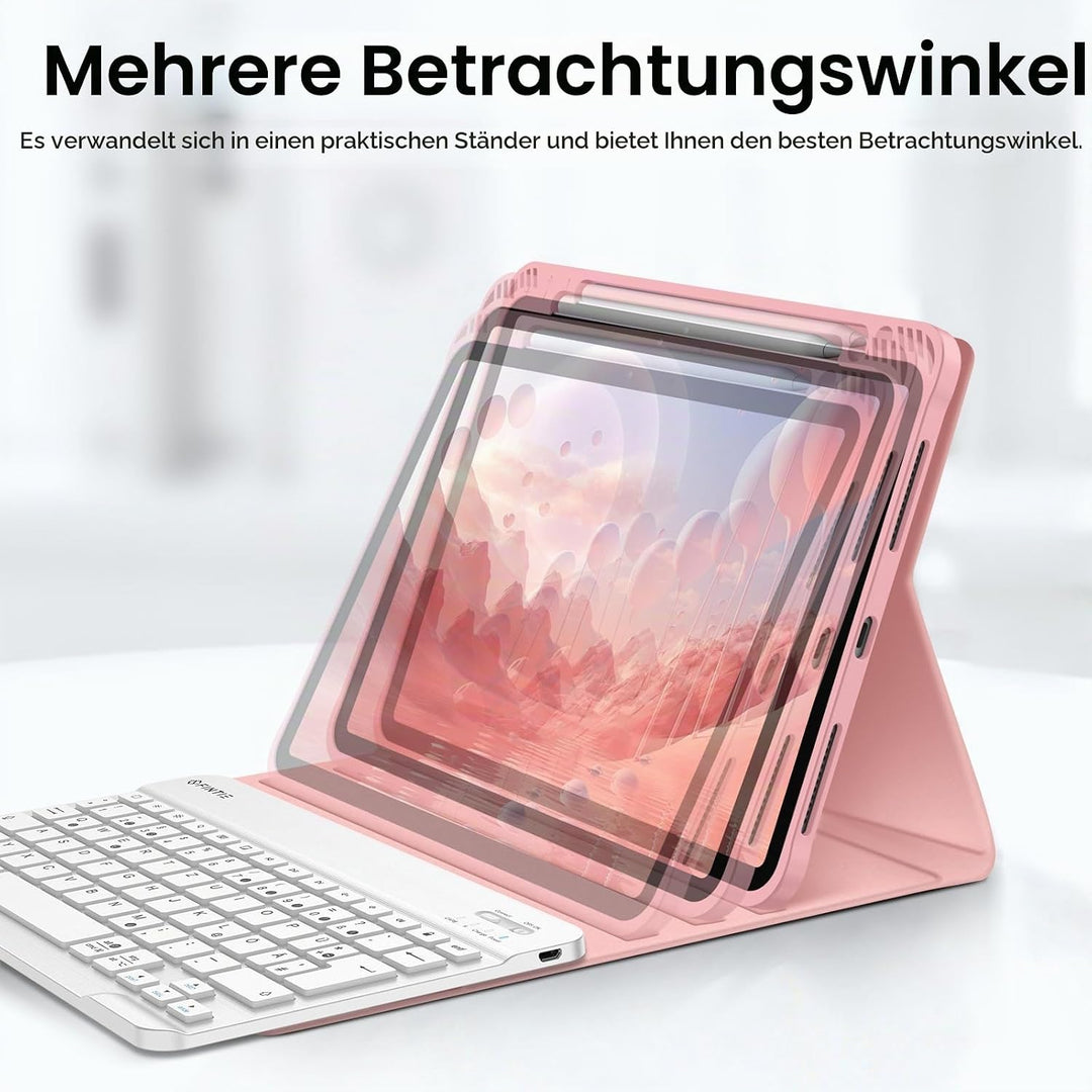 FINTIE Hülle mit Tastatur für iPad Air 11 Zoll M4/M3/M2 (2026/2025/2024), iPad Air 5./4. Gen 10,9 Zo