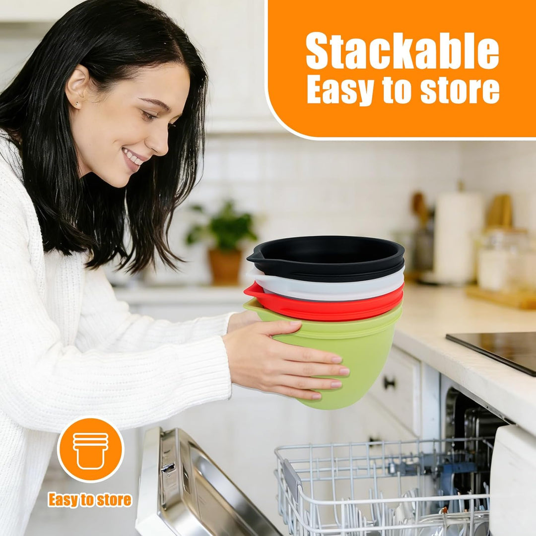Silikon-Einlagen, kompatibel mit Kitchen Aid 4,5-5-Quart-Mixer mit kippbarem Kopf, 2 Einlagen mit De