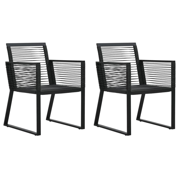 WIFESE Gartenstühle 2 STK. Schwarz BalkonmöBel GartenmöBel Set Gartenstuhl StapelstüHle Rattan Garte