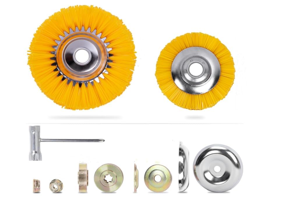 Nylon unkrautbürste für freischneider, 2 Stücke Kegelbürste 200 mm &amp; 152 mm x 25,4 mm, Schonende Wil