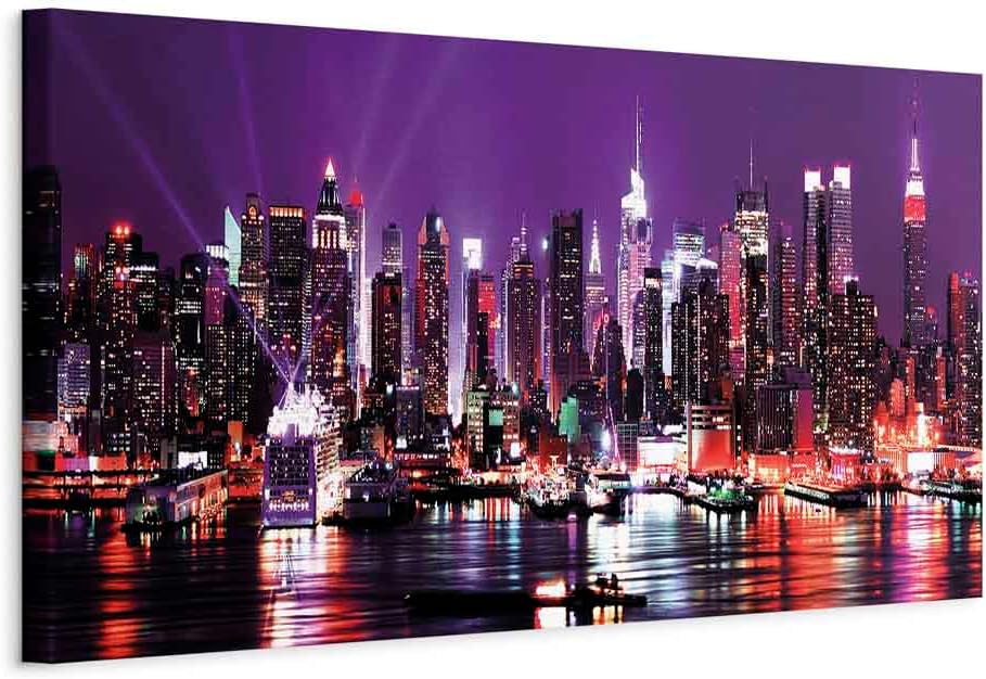 murando - Wandbilder XXL New York 150x50 cm 1 tlg - Wand Deko Vlies Leinwand Bilder Gross Wanddeko W