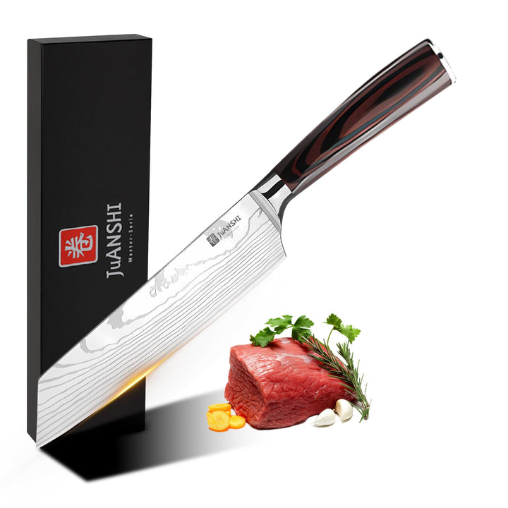 JUANSHI® Chopper 20,5 cm Klingenlänge Tranchiermesser Scharfes Kiritsuke-Messer Scharfes Fleisch-Gem
