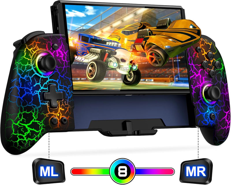Schalter Controller für Schalter/OLED Controller, Full-Size Grip One-Piece Wireless Switch Joypad mi