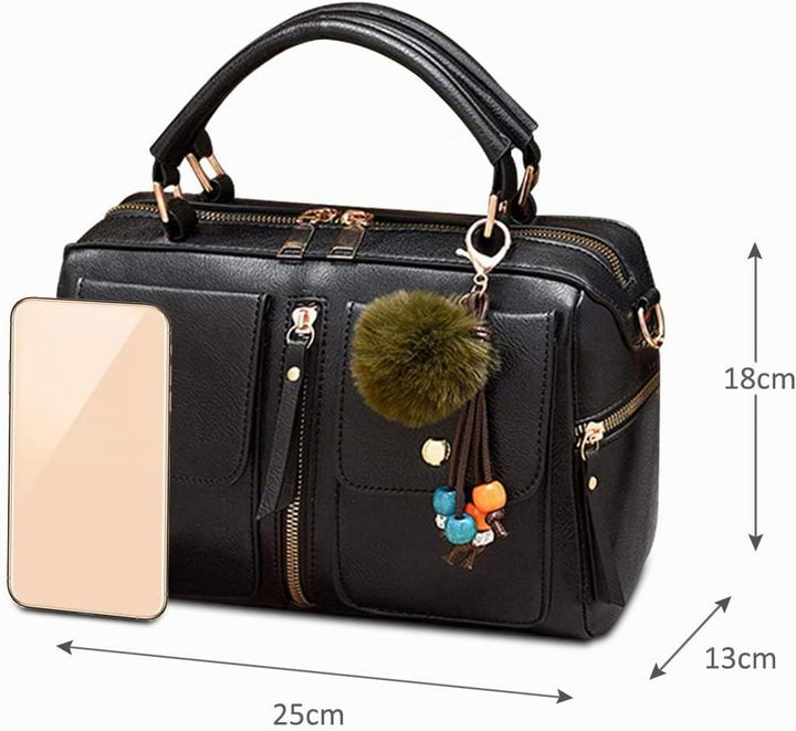 NICOLE &amp; DORIS Damen Mode Handtaschen Modestil Kunstleder Tasche Reissverschluss Umhängetasche Damen