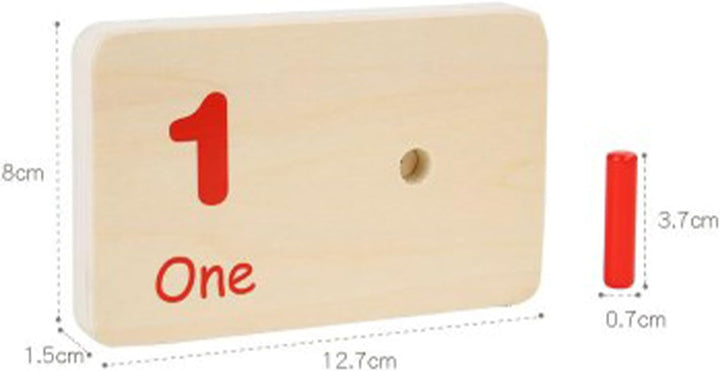 Montessori Spielzeug, Verschiedene Zahlen und Farben, Kinderspielzeug mit Aufbewahrungsbox, Geschenk
