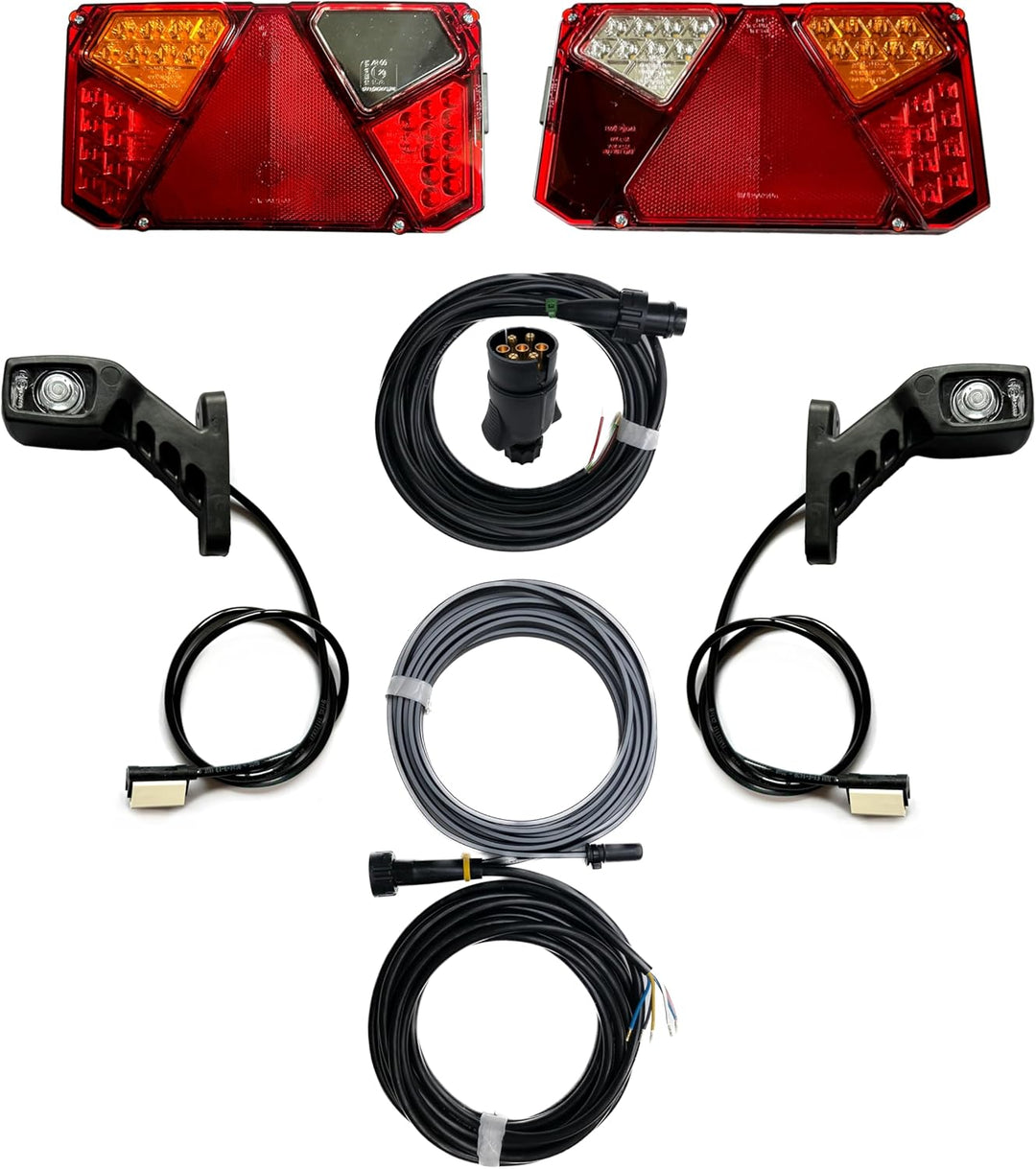Anhängerbeleuchtung SET LED Rückleuchten Umrissleuchten Kabel 5,6m für Anhänger
