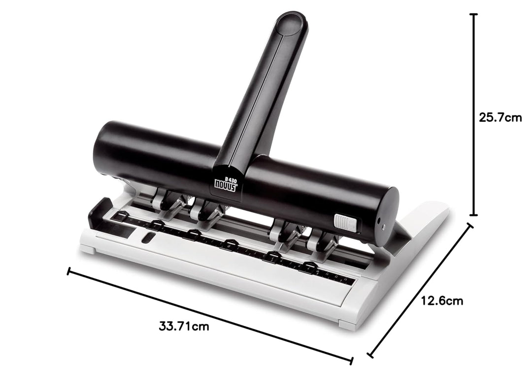 Novus Zeitplaner-Locher B 430 Mehrfachlocher, metall, variabel, 4 Stanzsegmente, Stanzsegmente