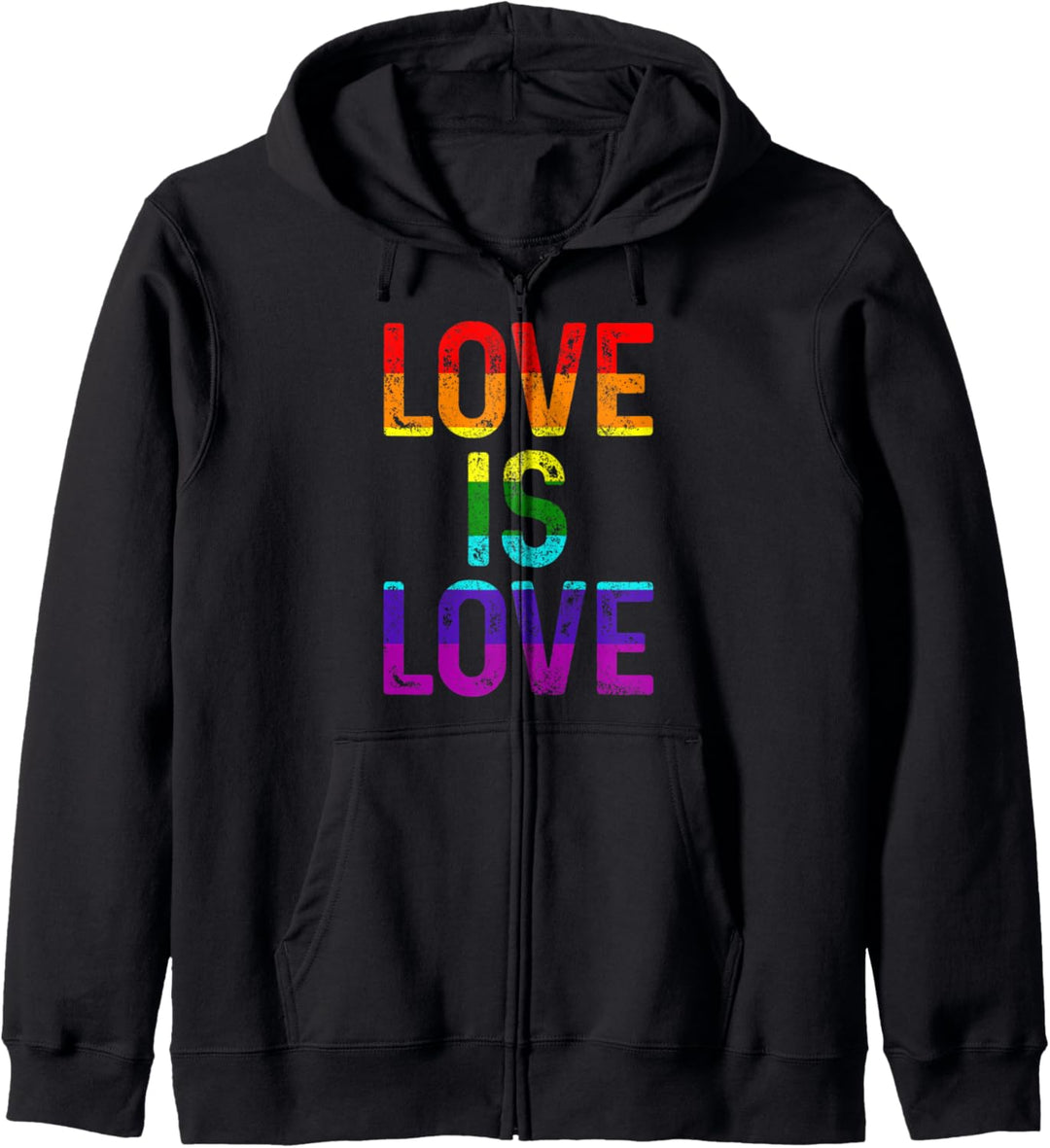 Love Is Love LGBTQ Gay Pride Month Regenbogenflagge LGBT Queer Kapuzenjacke