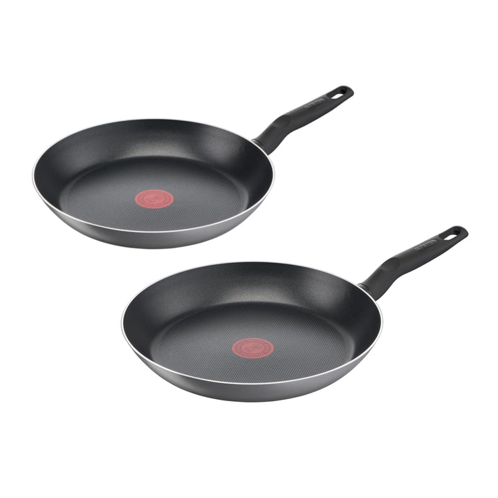 Tefal Easy Cook & Clean Pfannenset 24/28 cm, Antihaftbeschichtung, Bratpfannen, Thermo-Signal bei id