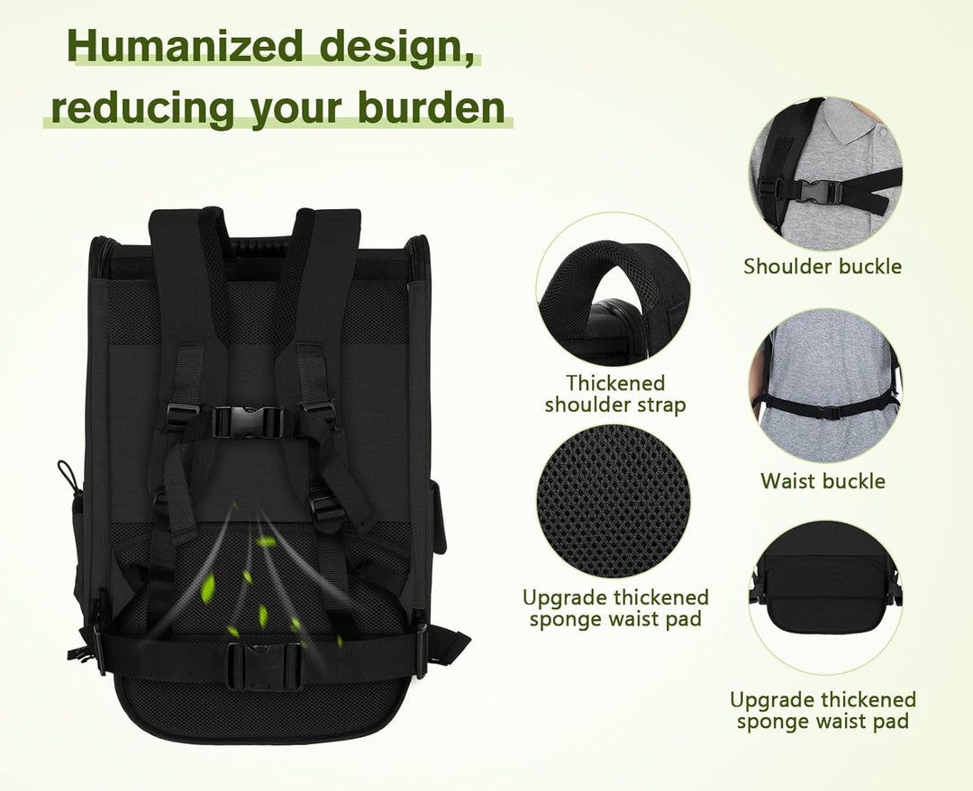 pecute Haustier Rucksack mit Netzfenster, Tragbare und Faltbare Katzentasche, Atmungsaktive und Leic