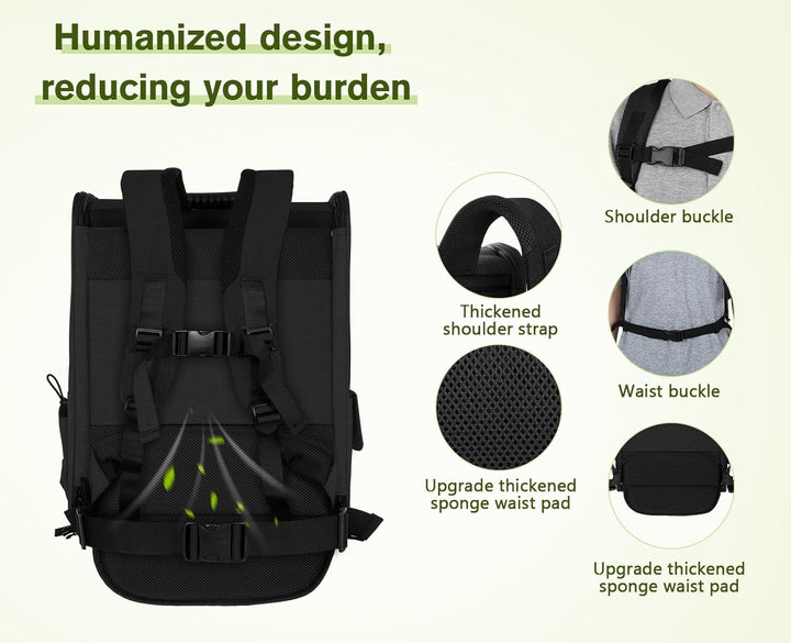 pecute Haustier Rucksack mit Netzfenster, Tragbare und Faltbare Katzentasche, Atmungsaktive und Leic