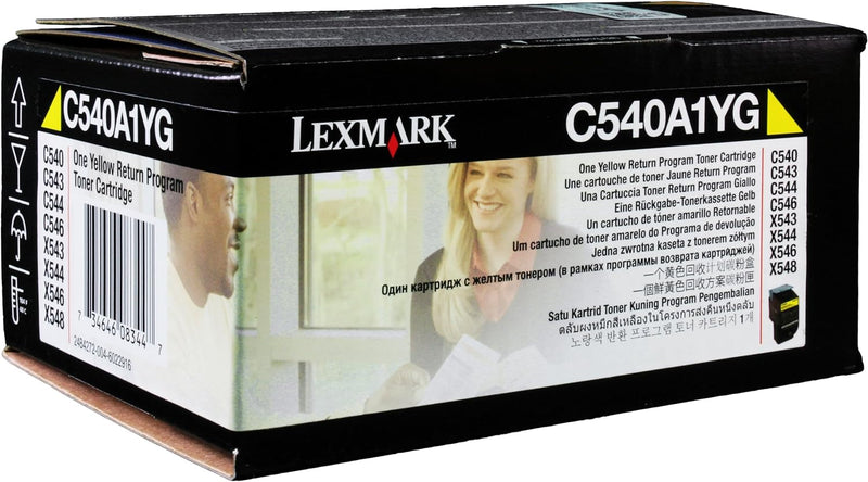 Lexmark C540A1YG C540, C543, C544, X543, X544 Tonerkartusche 1.000 Seiten Rückgabe, gelb, Gelb