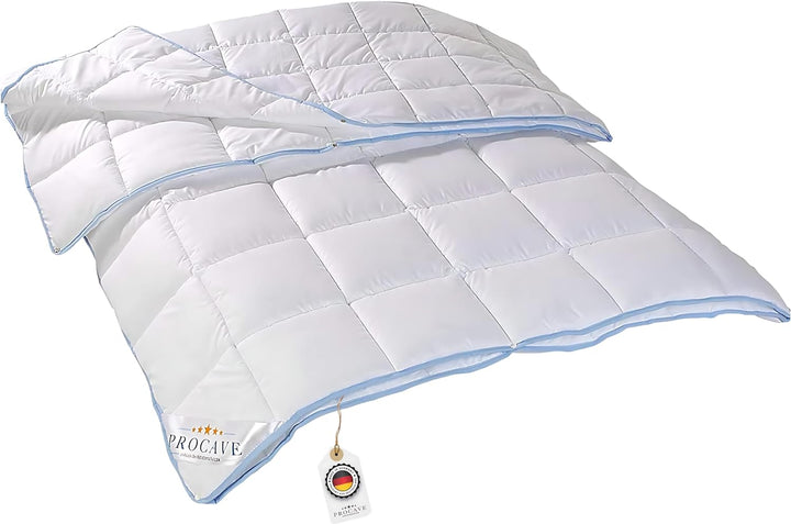 PROCAVE TopCool 4 Jahreszeiten Qualitäts-Bettdecke mit Druckknöpfen für Winter und Sommer | Soft-Kom