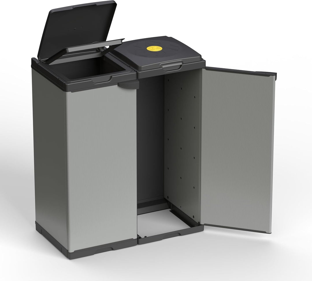 Adventa: Schrank für Mülltrennung aus Kunststoff, einfach zu montieren, modulares System, geeignet f