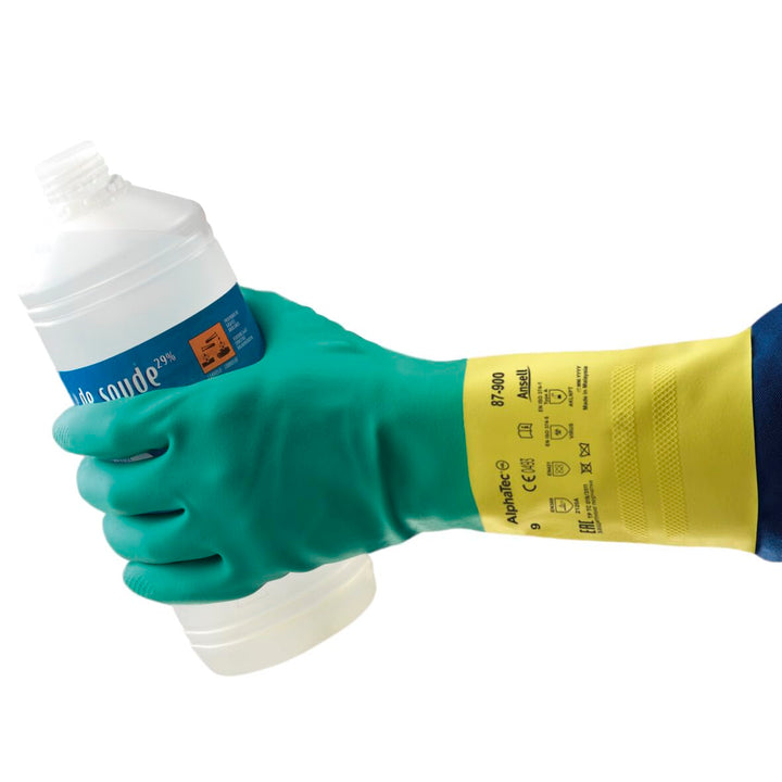 Ansell AlphaTec 87-900 Chemikalienschutz-Handschuhe, Mehrzweck-Arbeitshandschuhe, Chemisch Beständig
