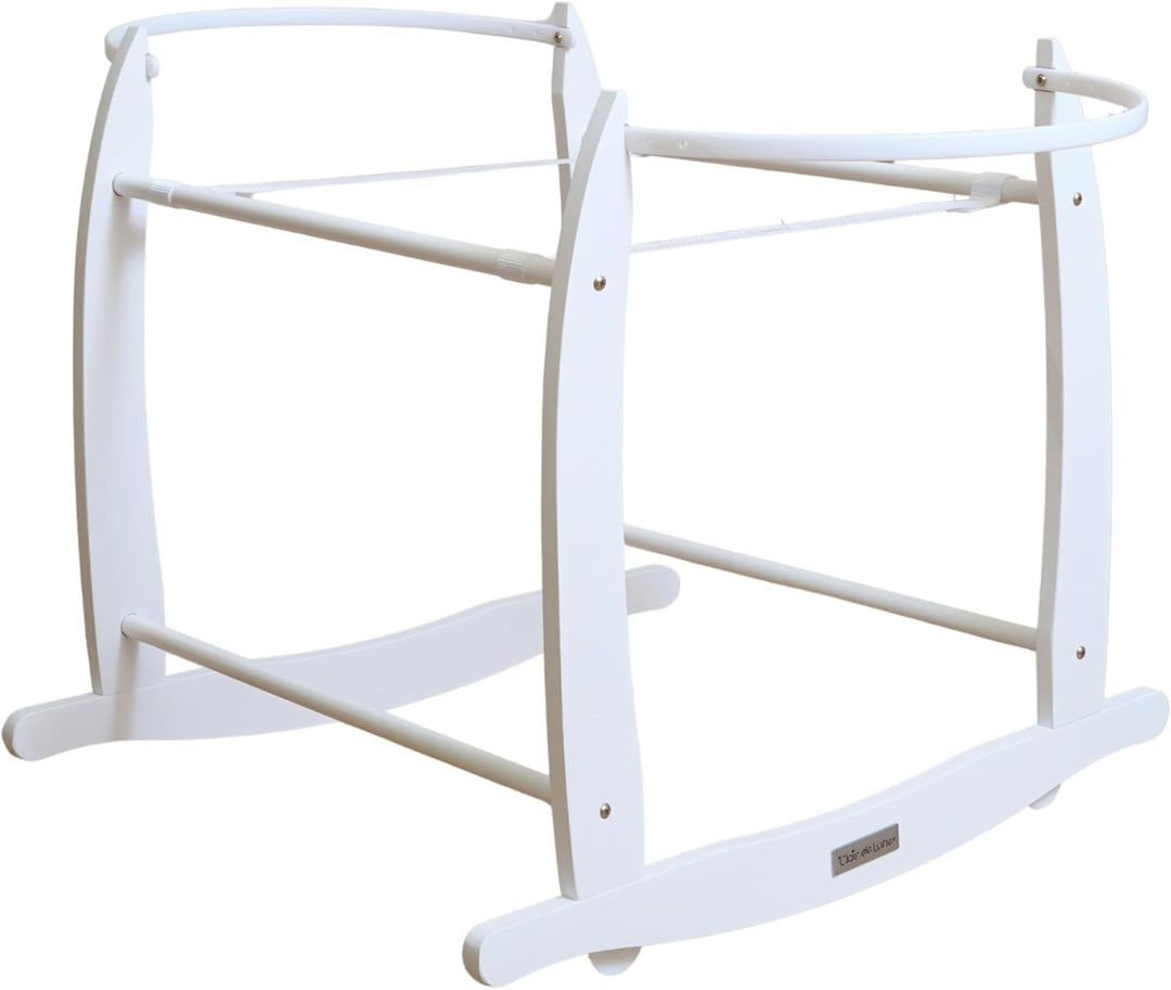 Clair de Lune Deluxe Schaukelständer für Babykörbe, Weiss Clair de Lune Deluxe Schaukelkorb für Baby
