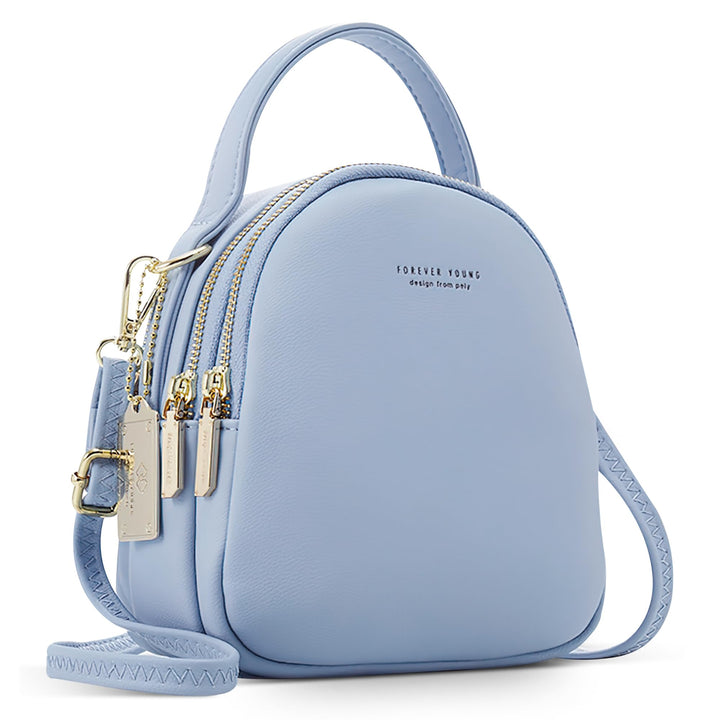 DORRISO Mini Damen Rucksack Elegant Tagesrucksack mit Kopfhörerloch Handtasche für Schule Reisen Läs