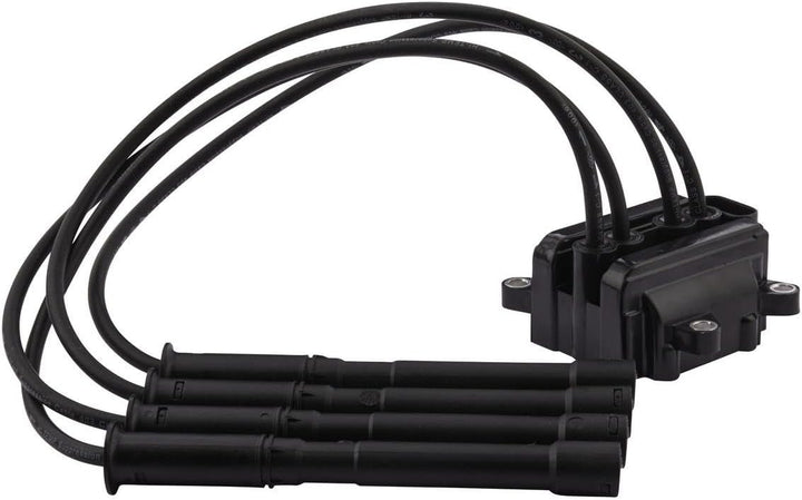 HELLA 5DA 358 000-581 Zündspule - 12V - 4-polig - Blockzündspule/inkl. Zündspulenleitung - geschraub