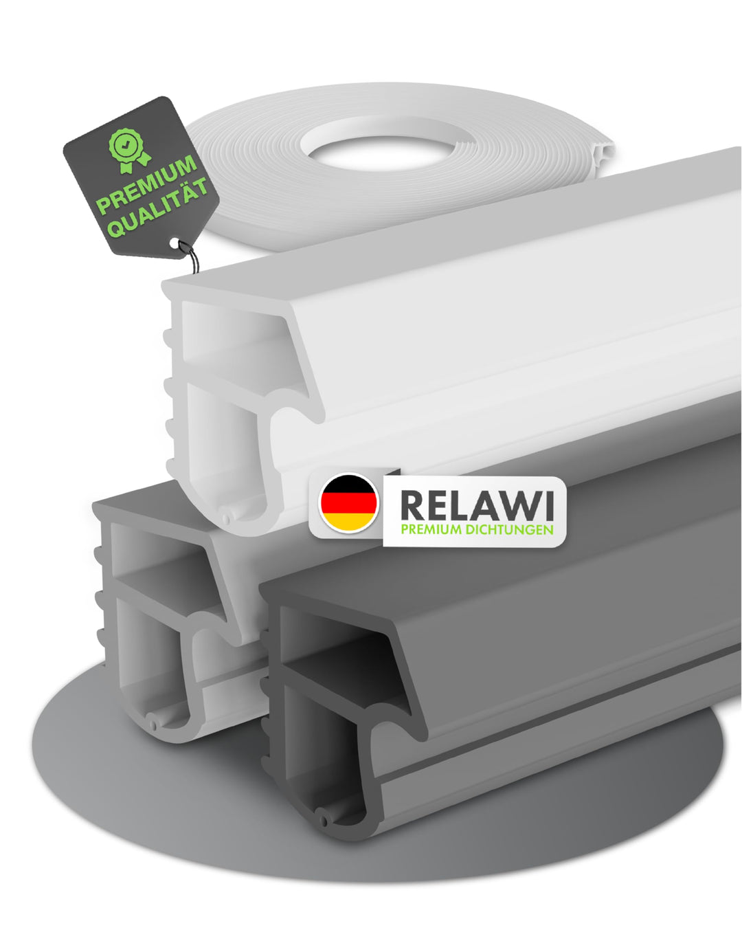 Premium Stahlzargendichtung aus TPE - für Stahltüren - Dichtung Höhe 16mm x Türdichtung Falz 13mm (5
