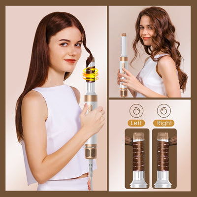 UKLISS Hair Styler Set 7 in 1 Airstyler & Haartrockner, Auto-Wrap Lockenbürste Warmluft, Rundbürsten