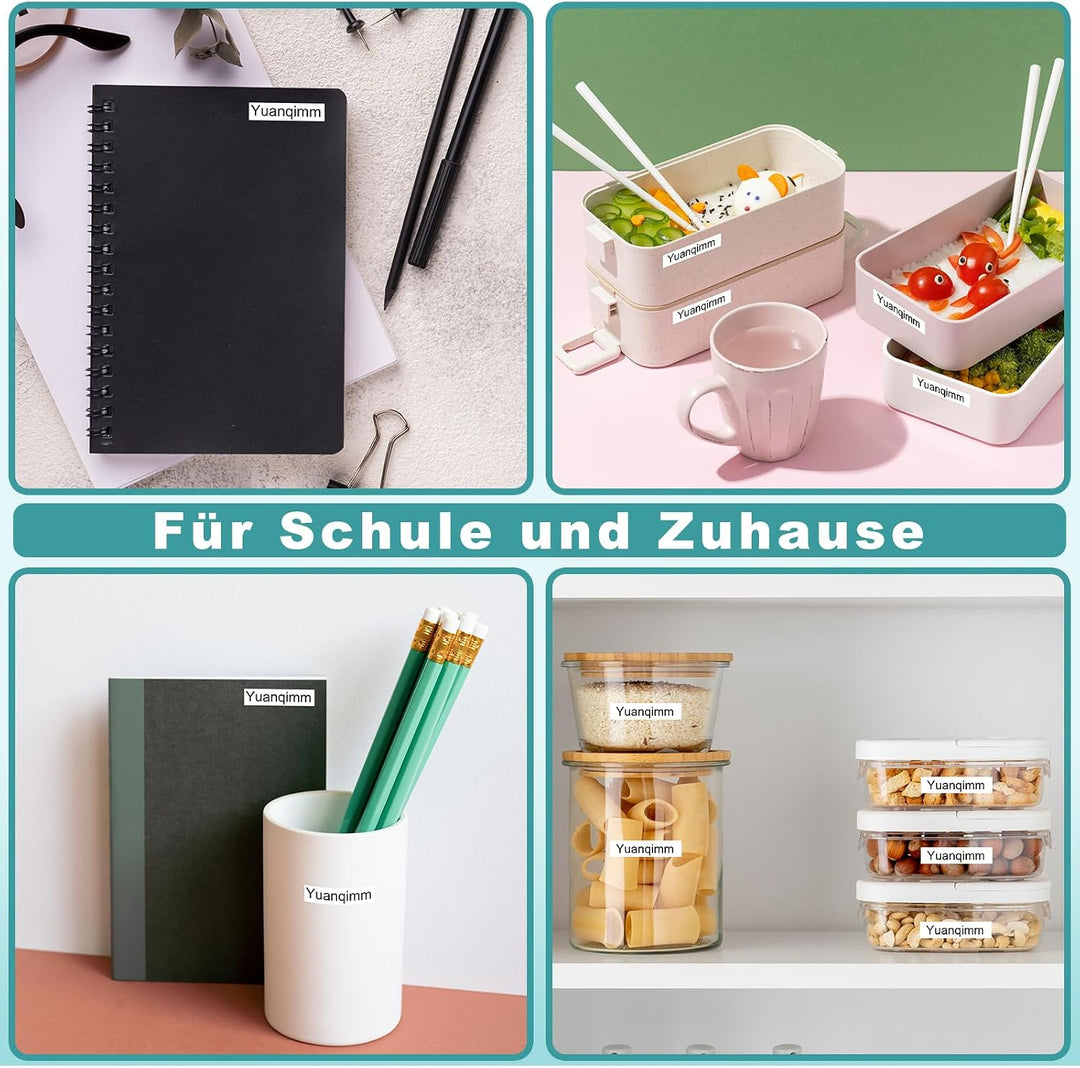 6x 45013 Kompatibel für Dymo D1 Etikettenband 12mm x 7m a45013 S0720530 | Schwarz auf Weiss D1 45013